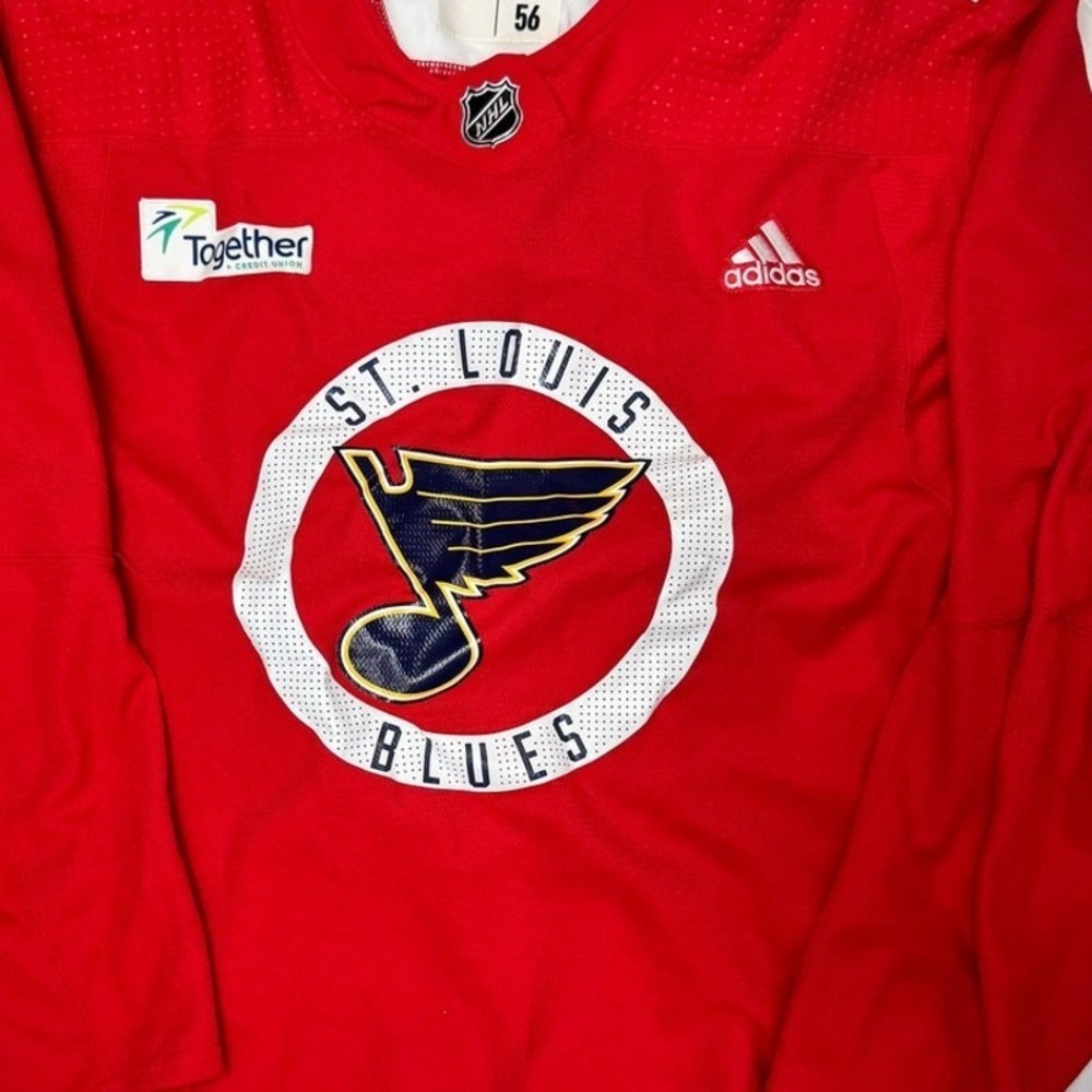 St. Louis Blues Adidas Authentic Pro Alternate Practice Jersey Willis #21 Sz 56 - Picture 3 of 6